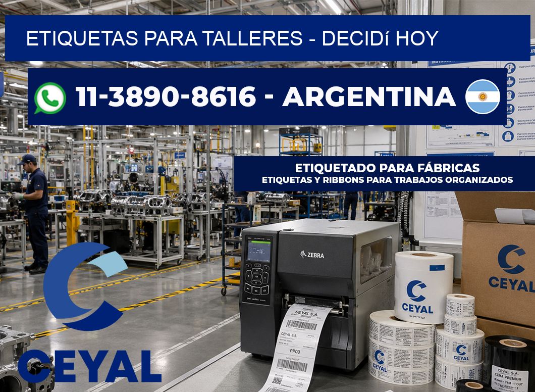 ETIQUETAS PARA TALLERES - Decidí hoy