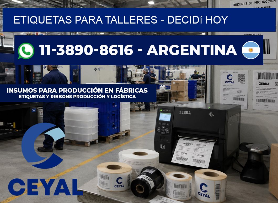 ETIQUETAS PARA TALLERES – Decidí hoy