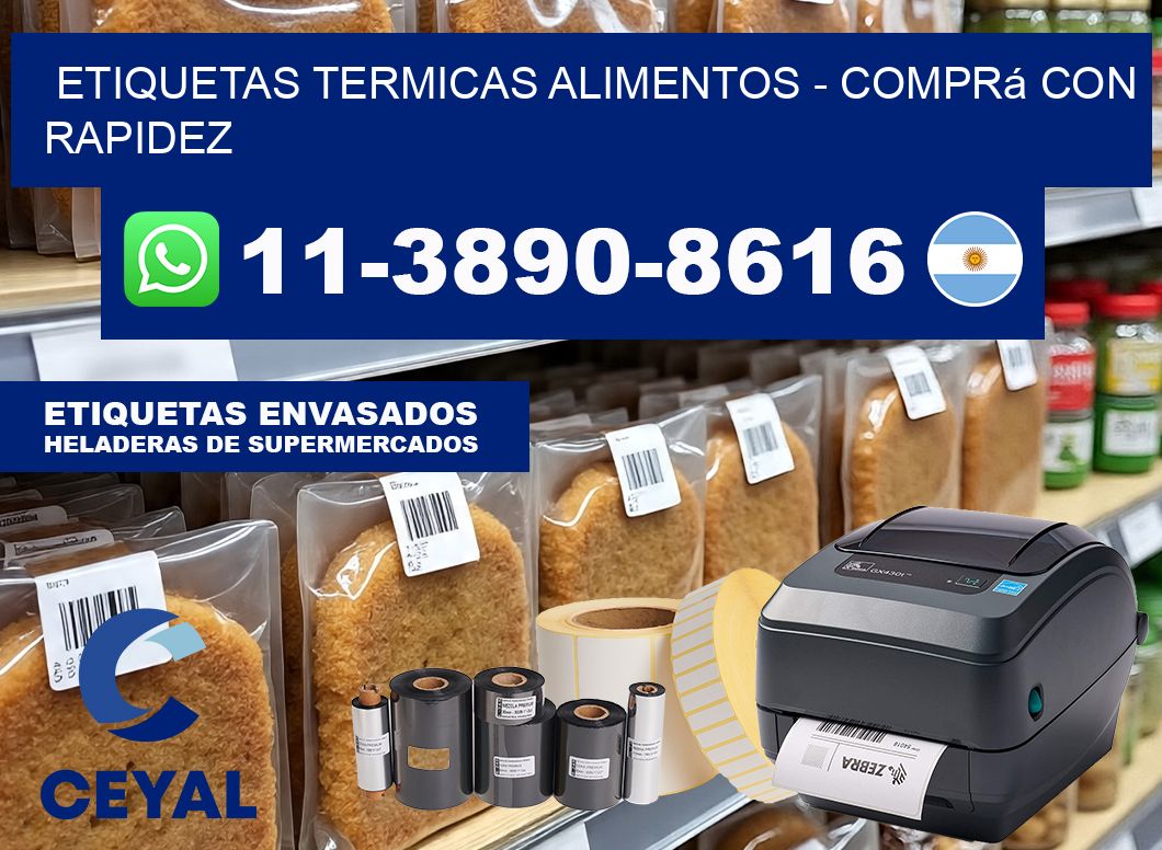 ETIQUETAS TERMICAS ALIMENTOS - Comprá con rapidez