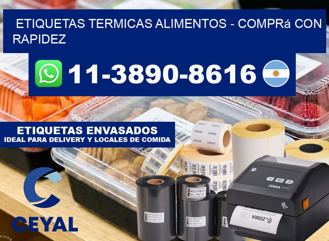 ETIQUETAS TERMICAS ALIMENTOS - Comprá con rapidez