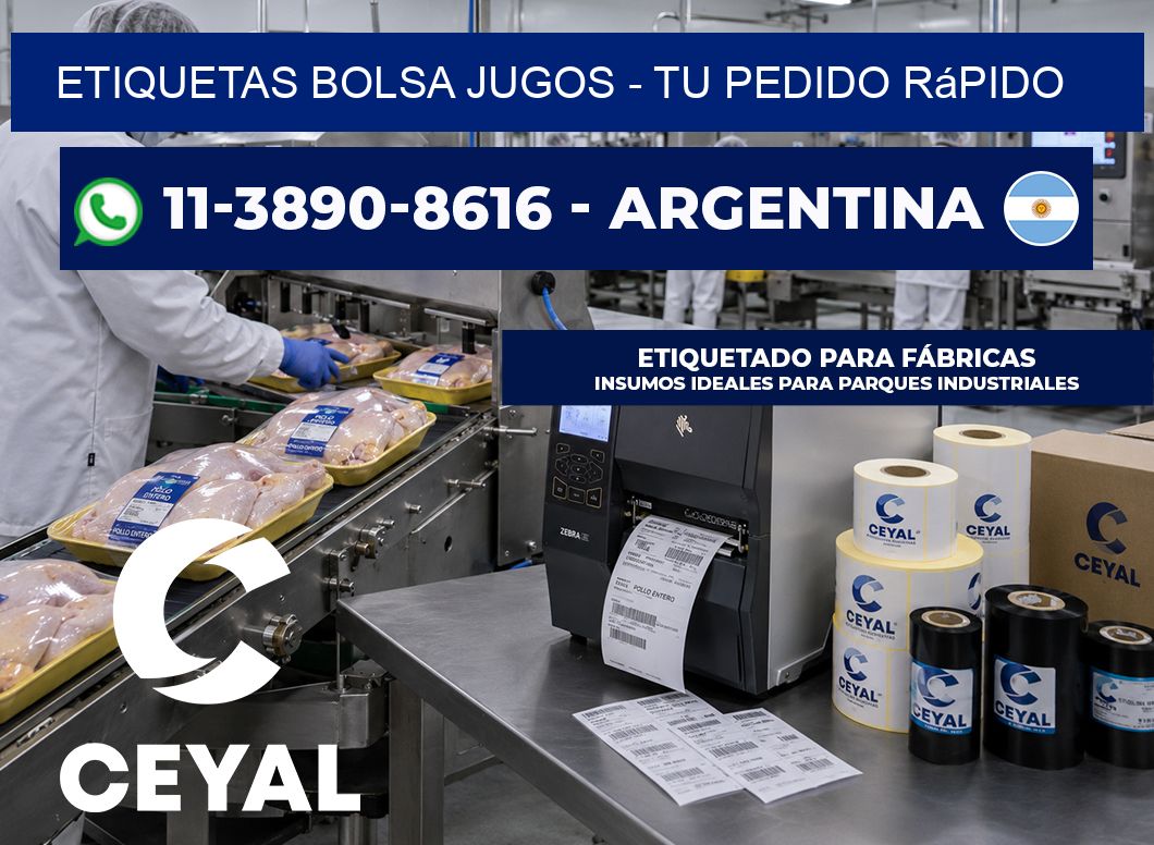 Etiquetas Bolsa jugos – Tu pedido rápido