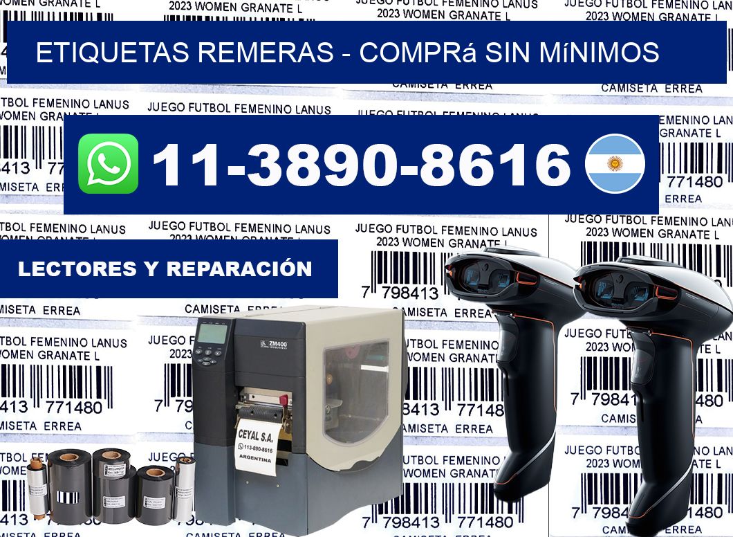 Etiquetas Remeras - Comprá sin mínimos