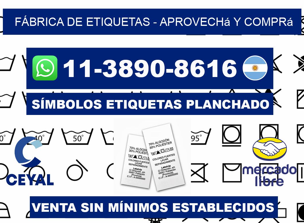 FÁBRICA DE ETIQUETAS - Aprovechá y comprá