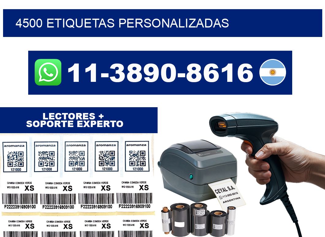 4500 ETIQUETAS PERSONALIZADAS