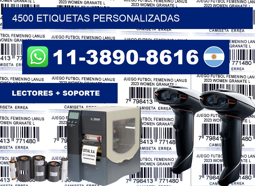 4500 ETIQUETAS PERSONALIZADAS
