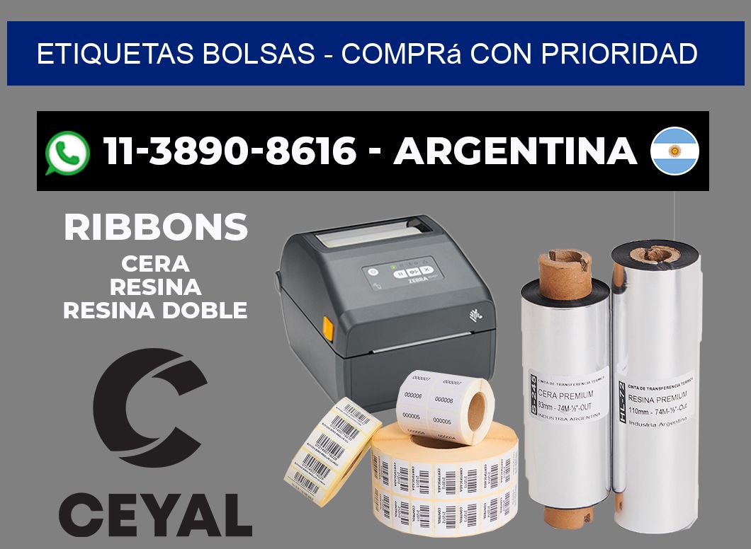 ETIQUETAS BOLSAS - Comprá con prioridad