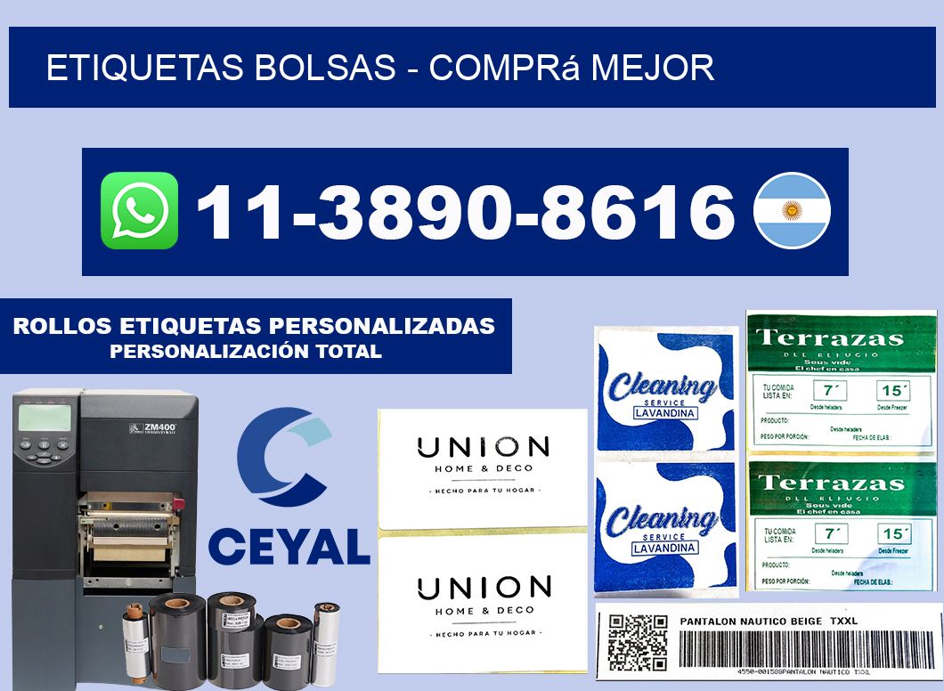 ETIQUETAS BOLSAS - Comprá mejor