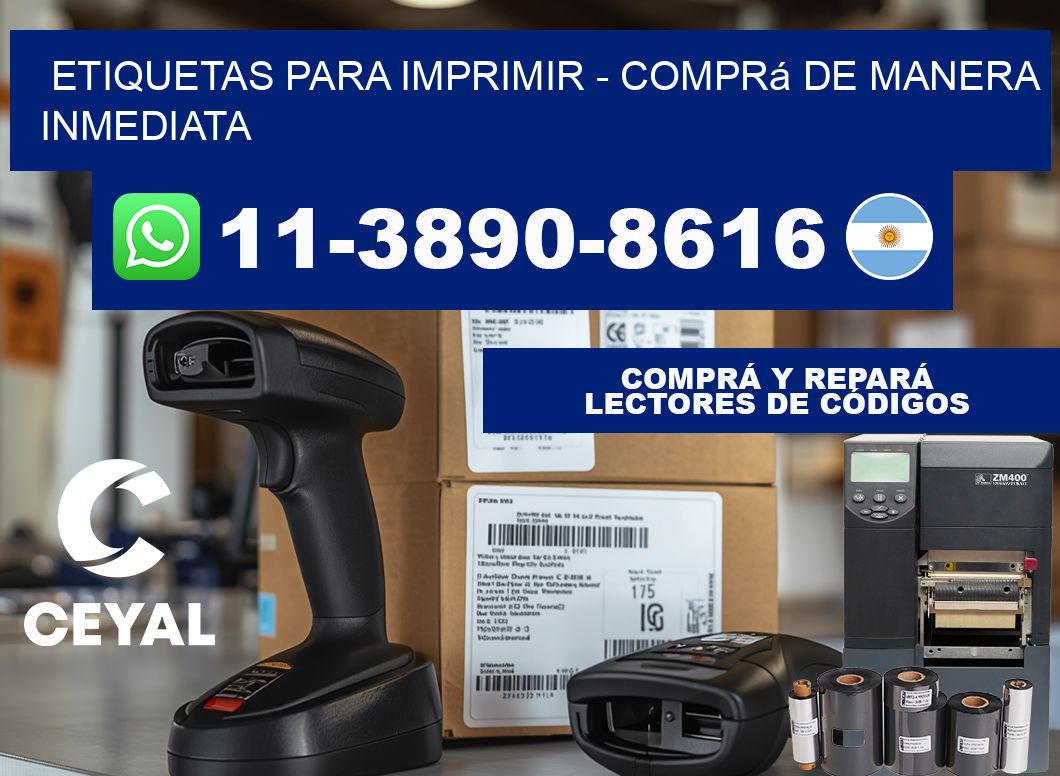 ETIQUETAS PARA IMPRIMIR - Comprá de manera inmediata