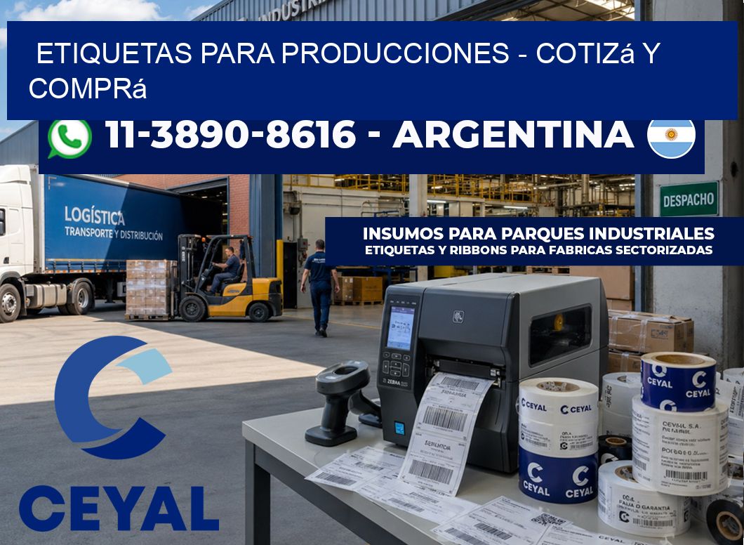 ETIQUETAS PARA PRODUCCIONES - Cotizá y comprá