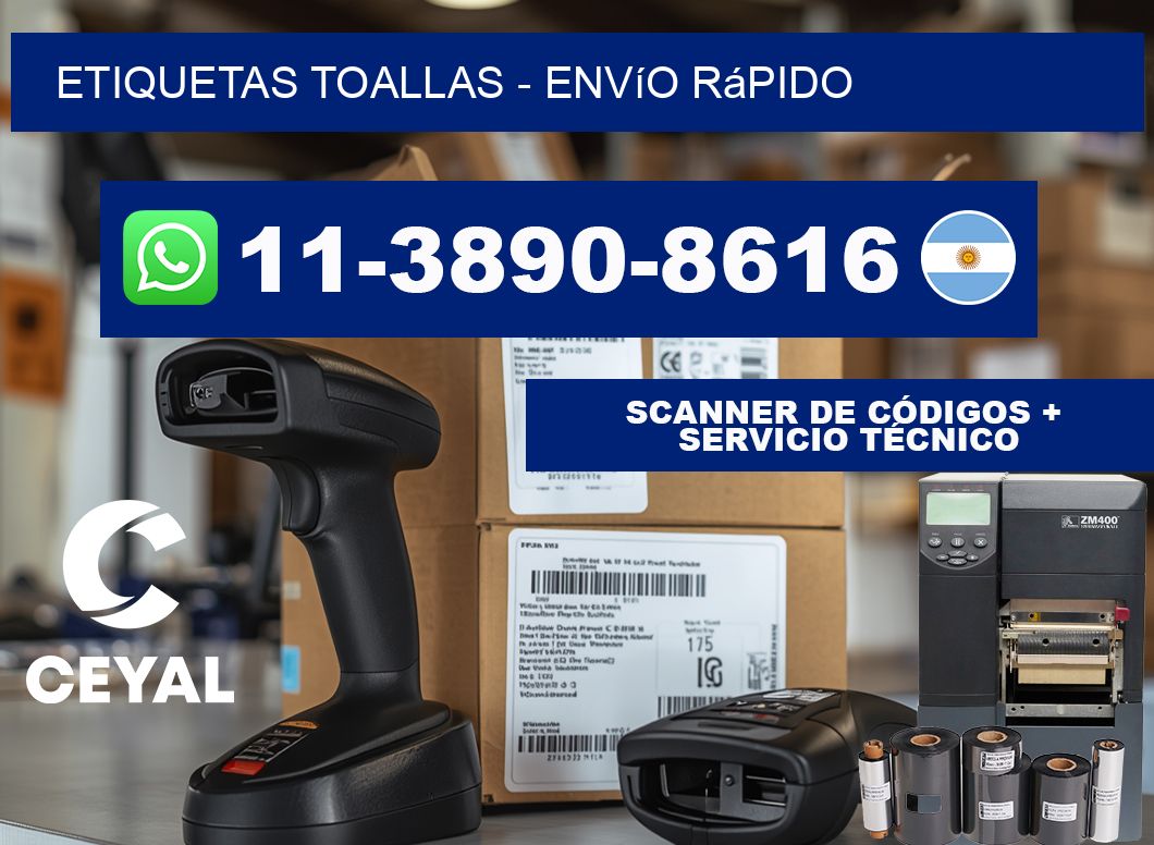 Etiquetas Toallas - Envío rápido