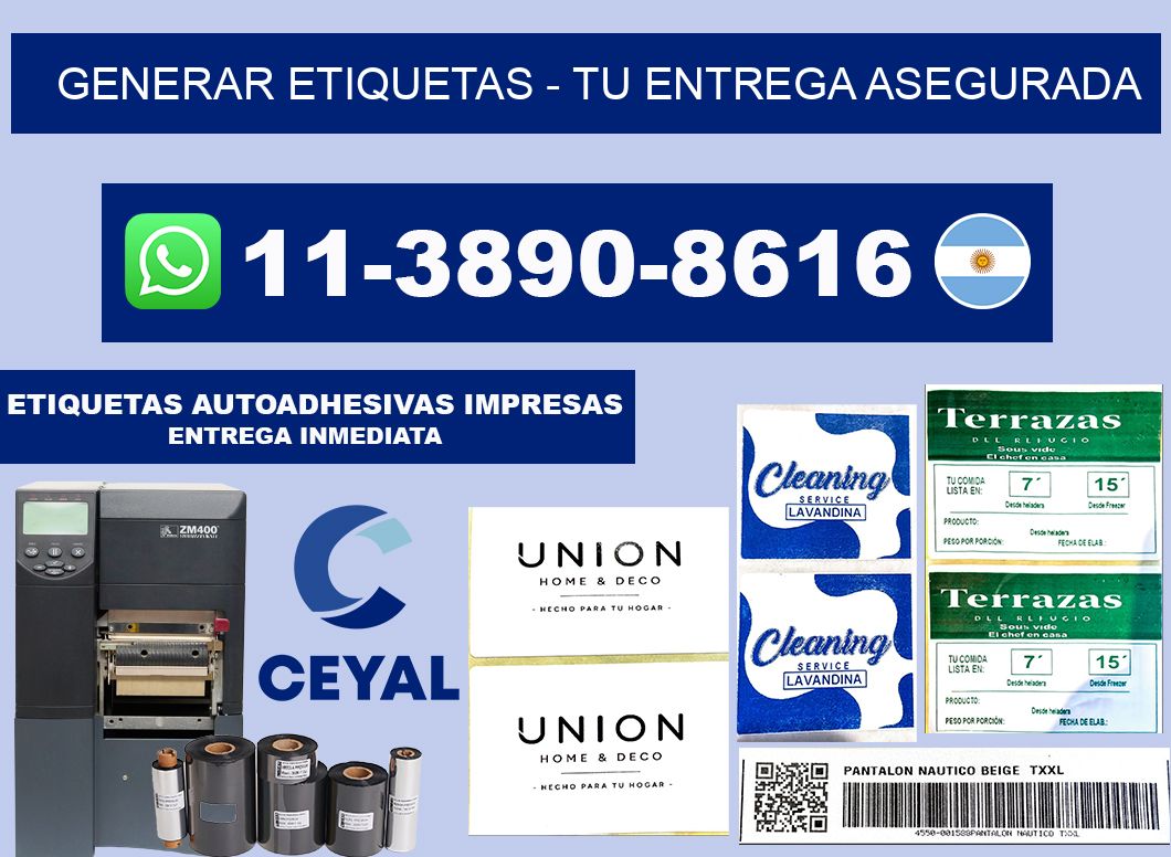 GENERAR ETIQUETAS - Tu entrega asegurada