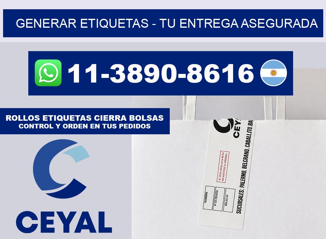 GENERAR ETIQUETAS - Tu entrega asegurada