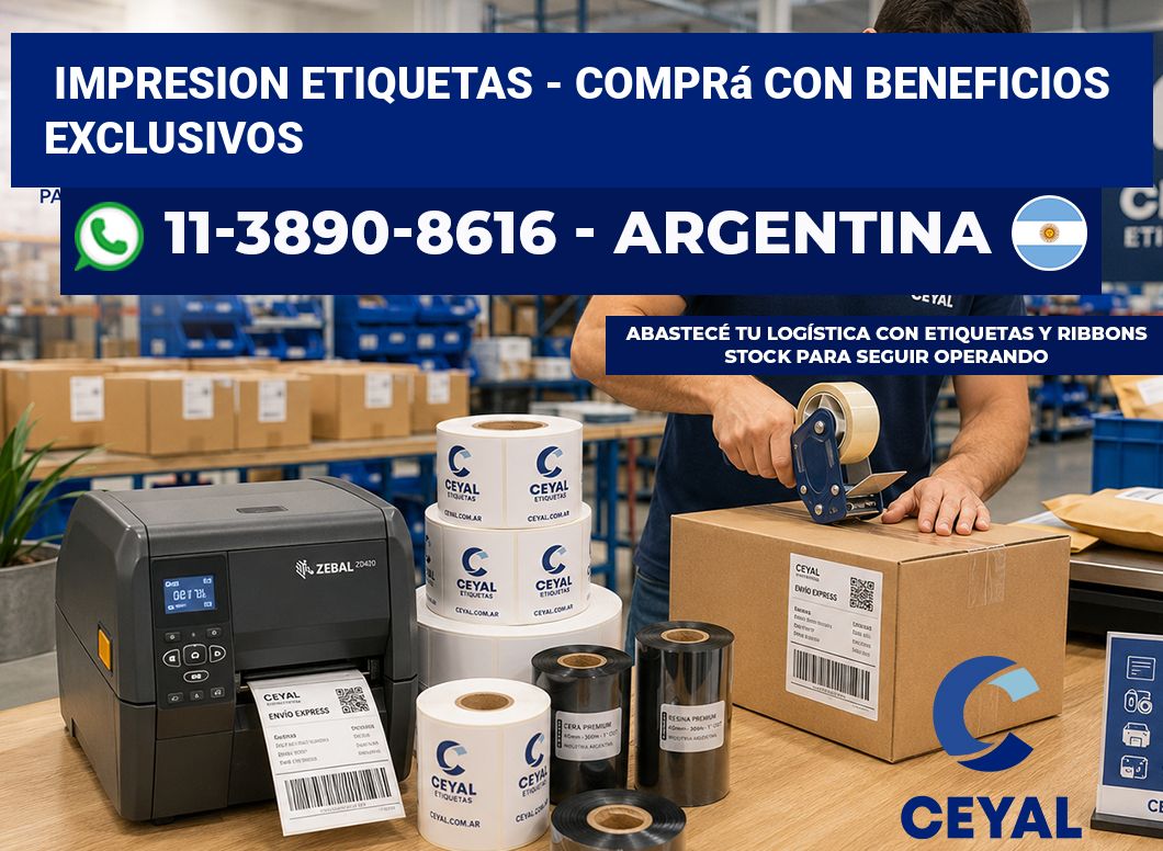 IMPRESION ETIQUETAS - Comprá con beneficios exclusivos