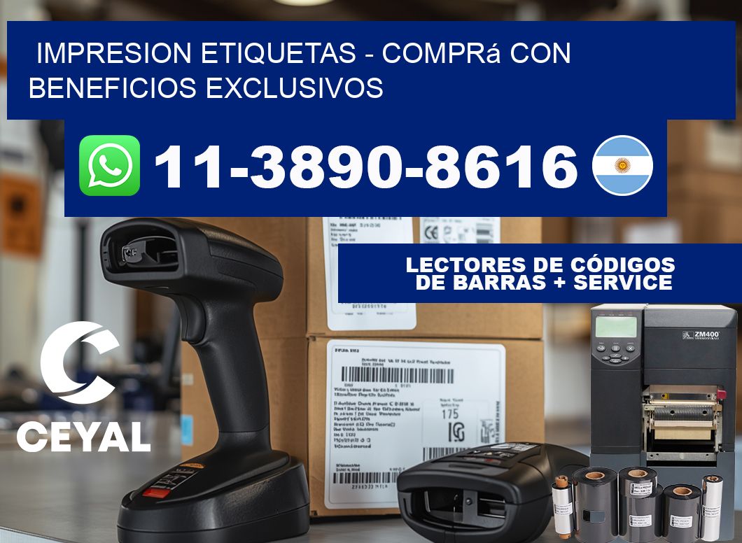IMPRESION ETIQUETAS - Comprá con beneficios exclusivos