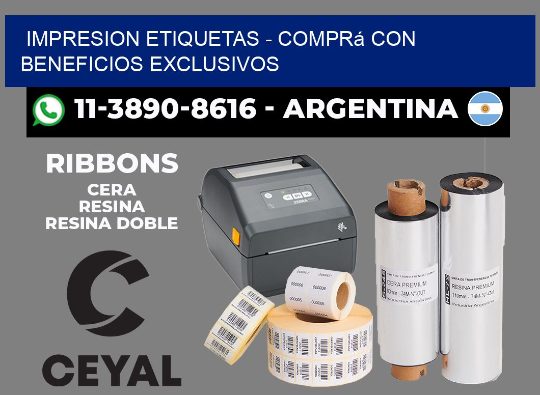 IMPRESION ETIQUETAS - Comprá con beneficios exclusivos