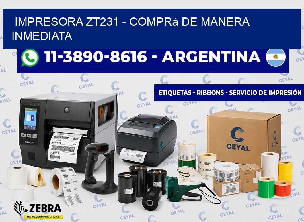 IMPRESORA ZT231 - Comprá de manera inmediata