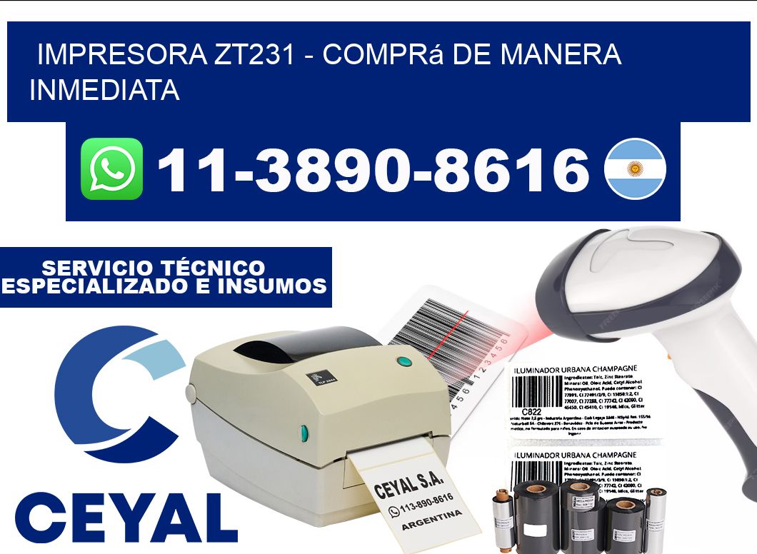 IMPRESORA ZT231 - Comprá de manera inmediata
