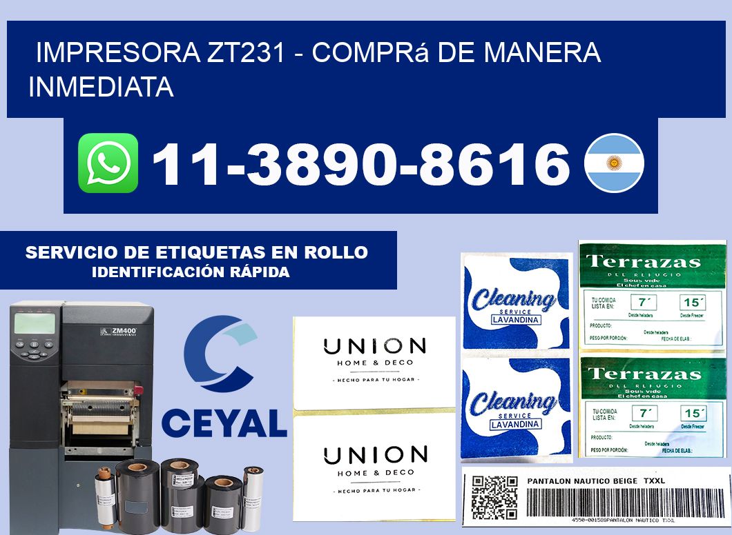 IMPRESORA ZT231 - Comprá de manera inmediata