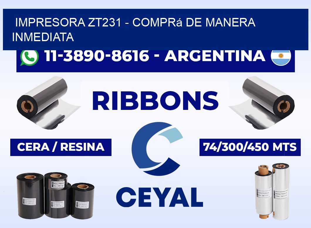 IMPRESORA ZT231 - Comprá de manera inmediata