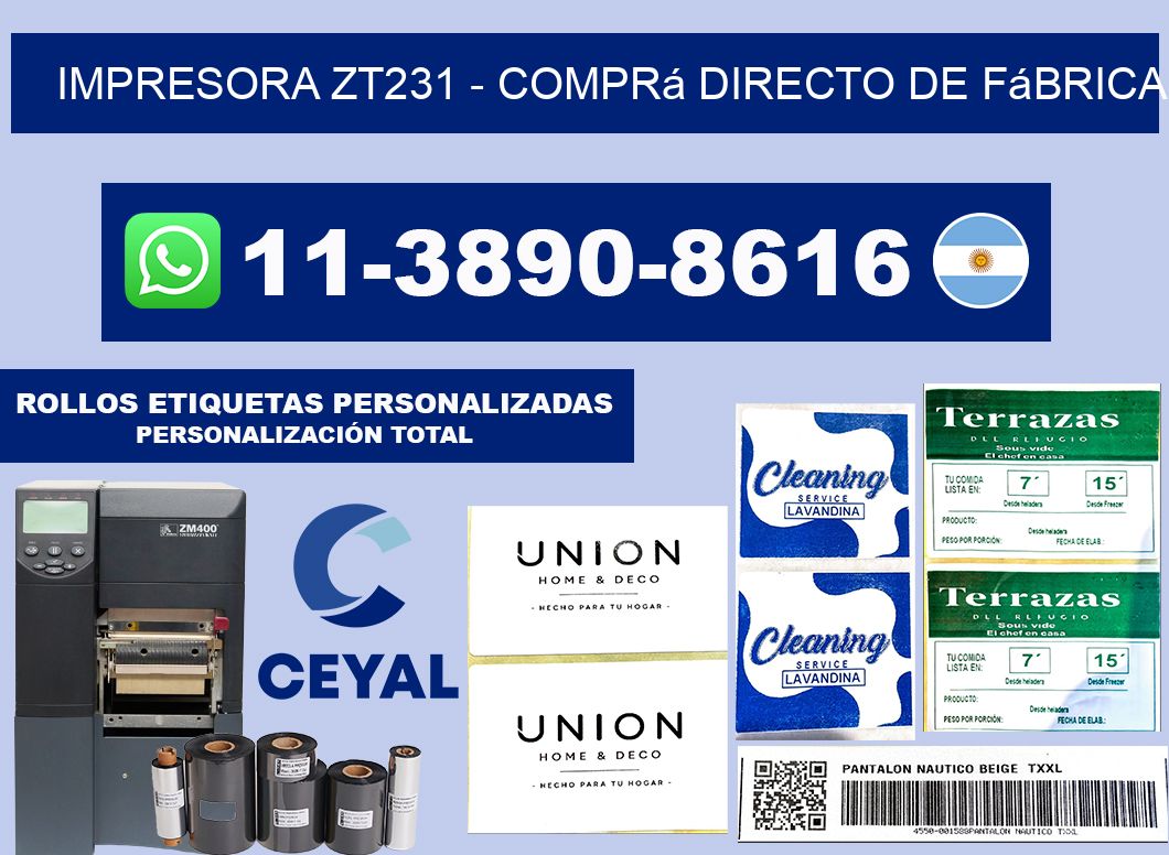 IMPRESORA ZT231 - Comprá directo de fábrica