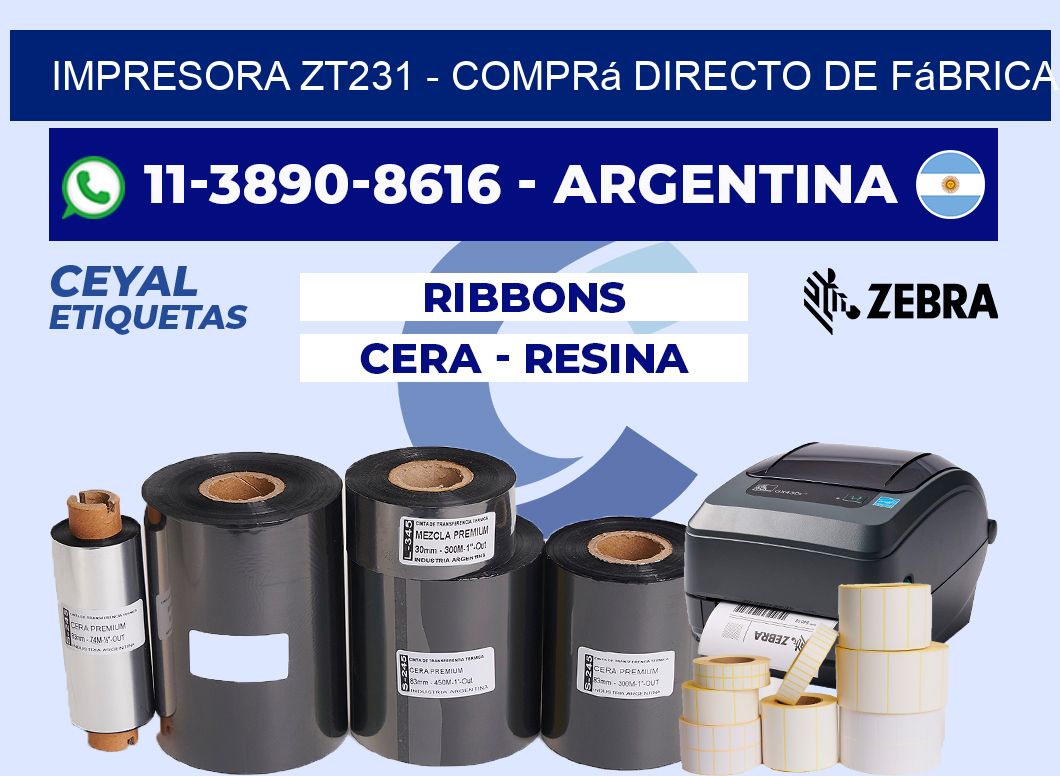 IMPRESORA ZT231 - Comprá directo de fábrica