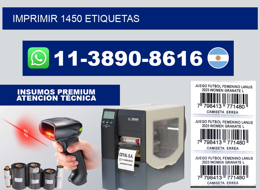 IMPRIMIR 1450 ETIQUETAS