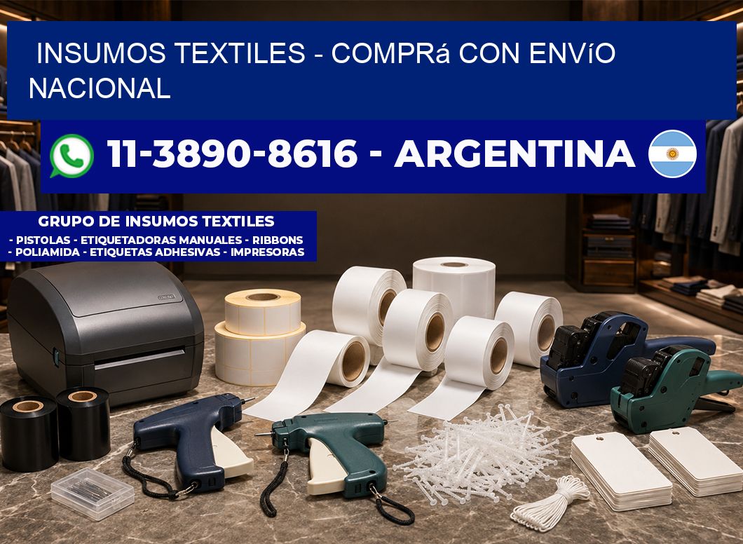 INSUMOS TEXTILES - Comprá con envío nacional