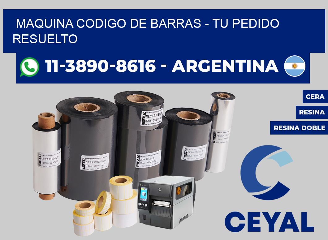 MAQUINA CODIGO DE BARRAS - Tu pedido resuelto