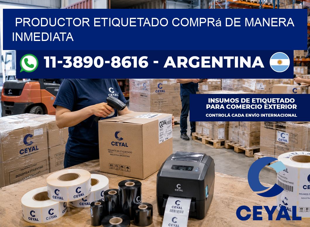 PRODUCTOR ETIQUETADO Comprá de manera inmediata