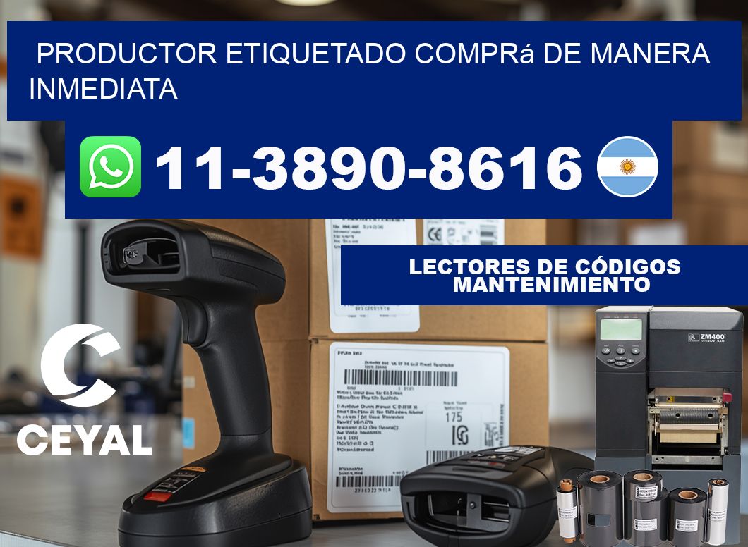 PRODUCTOR ETIQUETADO Comprá de manera inmediata