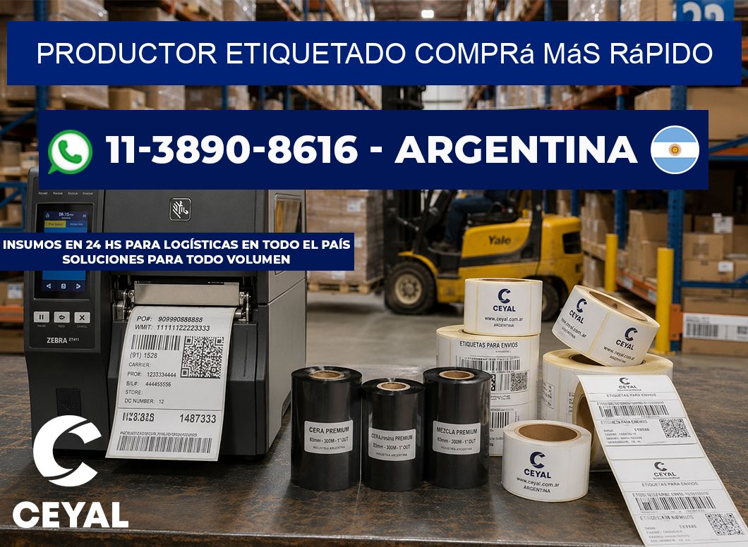 PRODUCTOR ETIQUETADO Comprá más rápido