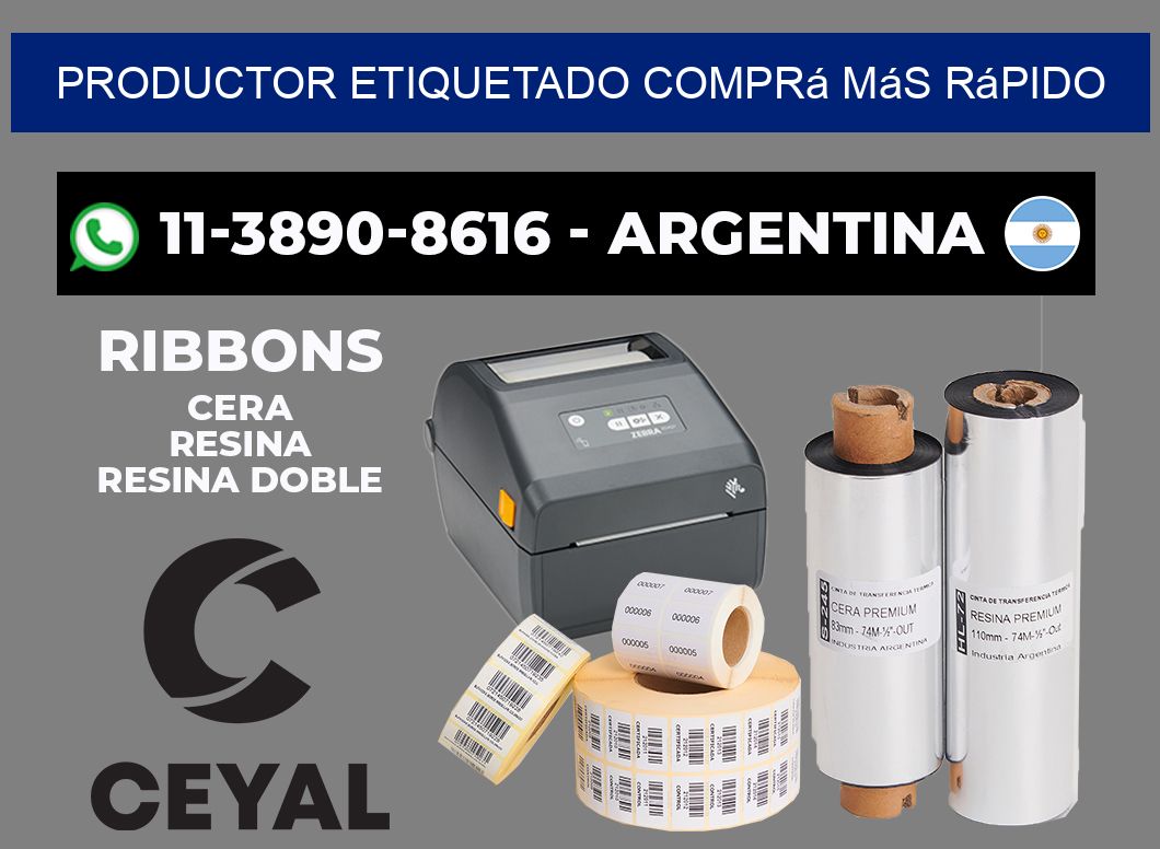 PRODUCTOR ETIQUETADO Comprá más rápido