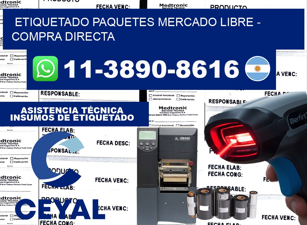 etiquetado paquetes mercado libre - Compra directa