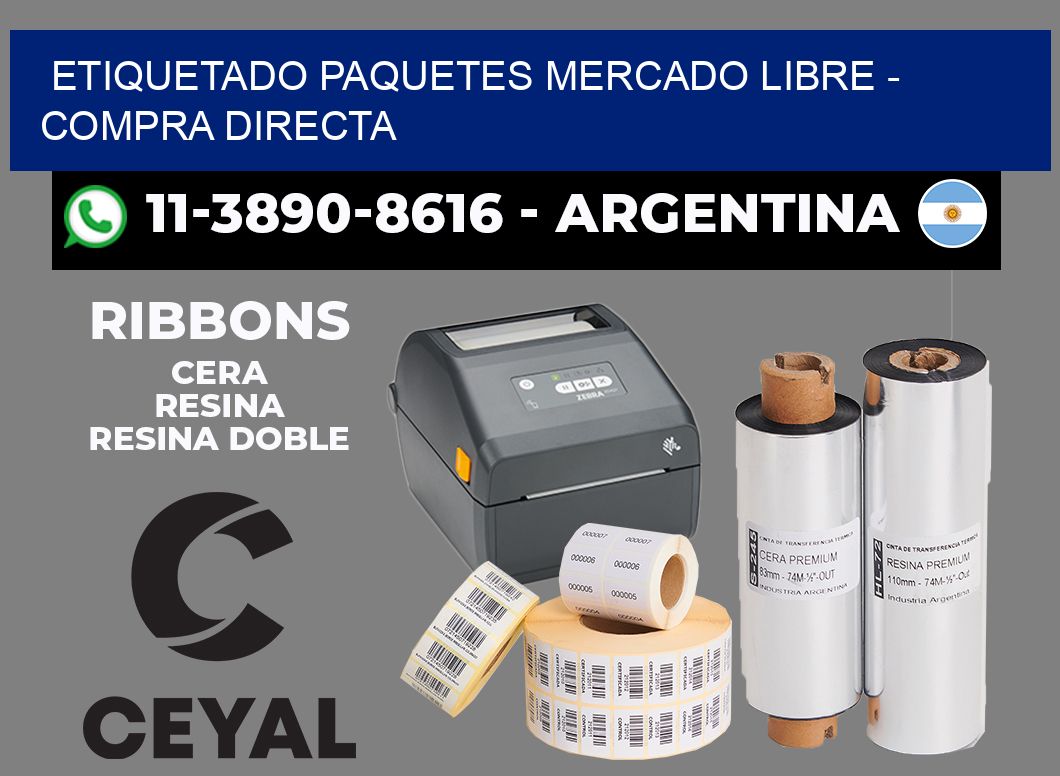 etiquetado paquetes mercado libre - Compra directa