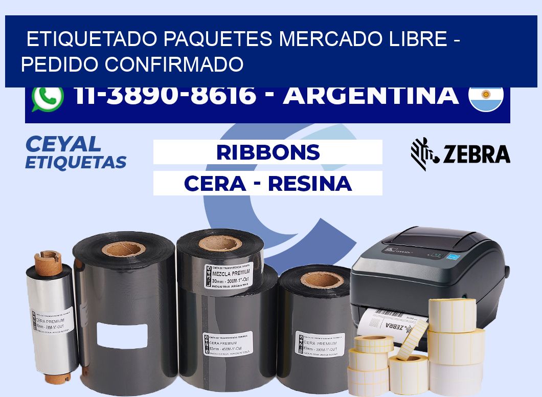 etiquetado paquetes mercado libre - Pedido confirmado