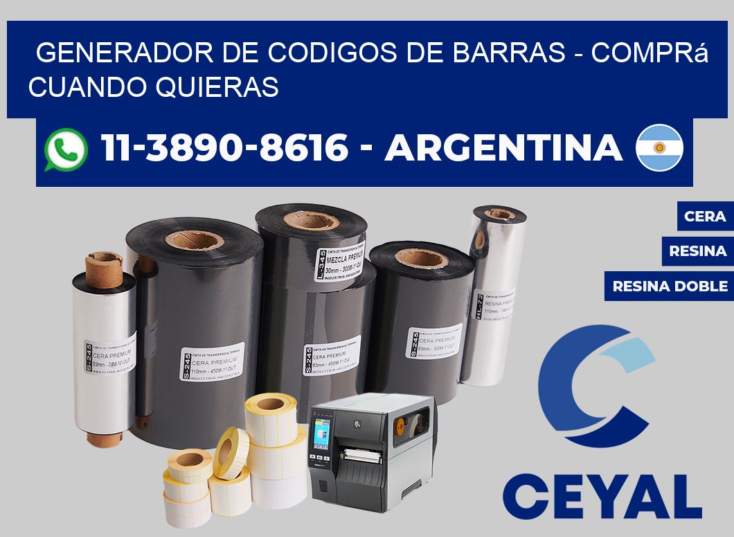 generador de codigos de barras - Comprá cuando quieras