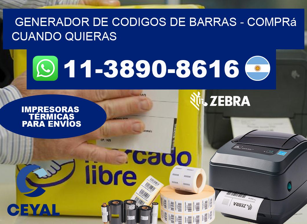 generador de codigos de barras – Comprá cuando quieras