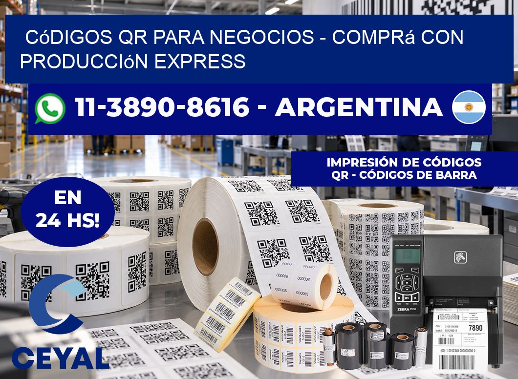 Códigos QR para Negocios - Comprá con producción express