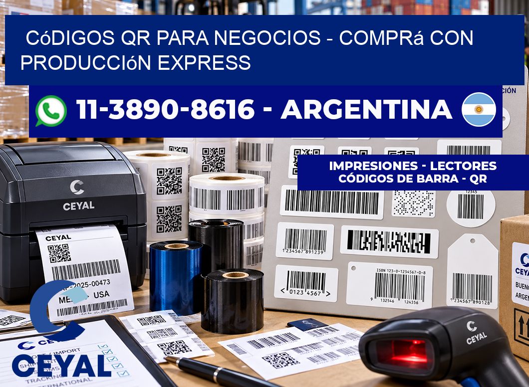 Códigos QR para Negocios - Comprá con producción express