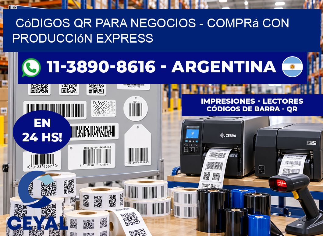 Códigos QR para Negocios - Comprá con producción express