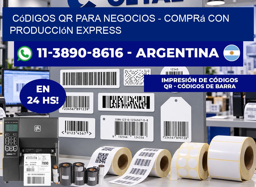Códigos QR para Negocios - Comprá con producción express