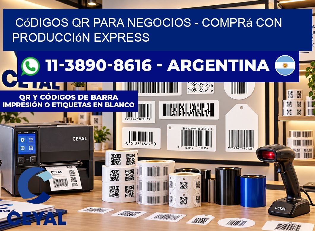Códigos QR para Negocios – Comprá con producción express