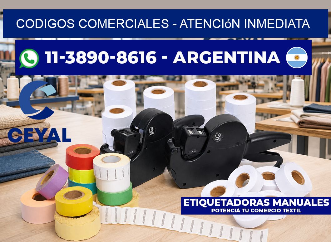 Codigos comerciales – Atención inmediata