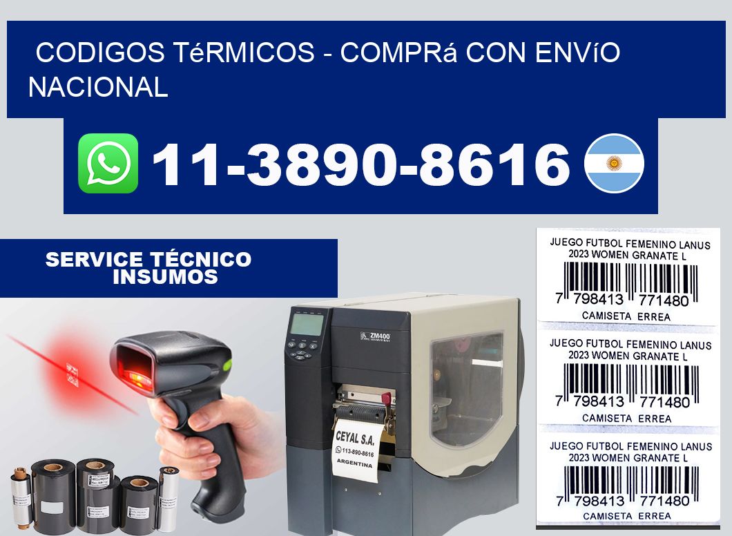 Codigos térmicos - Comprá con envío nacional