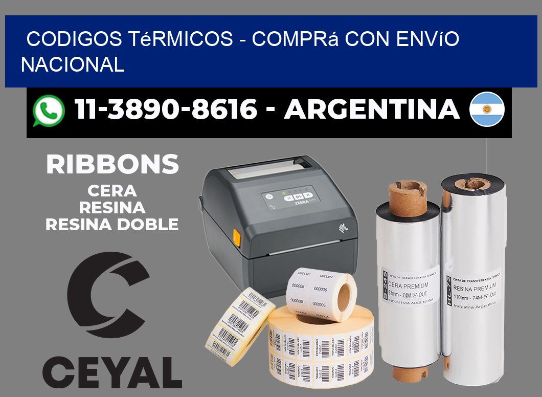 Codigos térmicos - Comprá con envío nacional