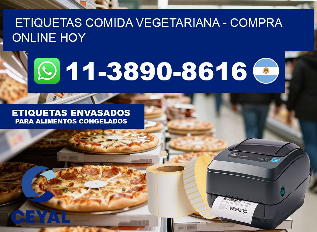 ETIQUETAS COMIDA VEGETARIANA – Compra online hoy