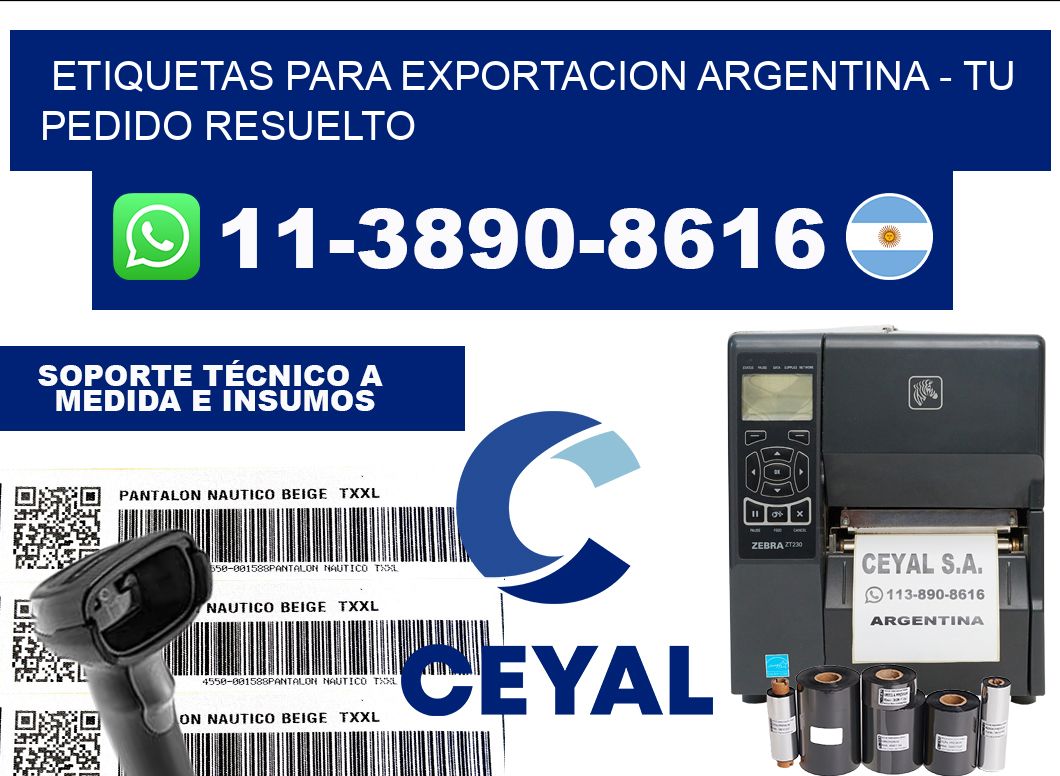 ETIQUETAS PARA EXPORTACION ARGENTINA - Tu pedido resuelto