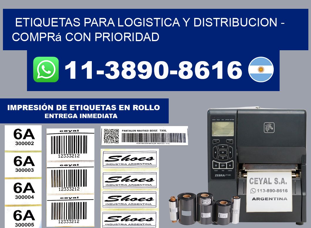 ETIQUETAS PARA LOGISTICA Y DISTRIBUCION - Comprá con prioridad