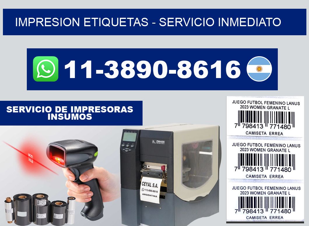 IMPRESION ETIQUETAS - Servicio inmediato