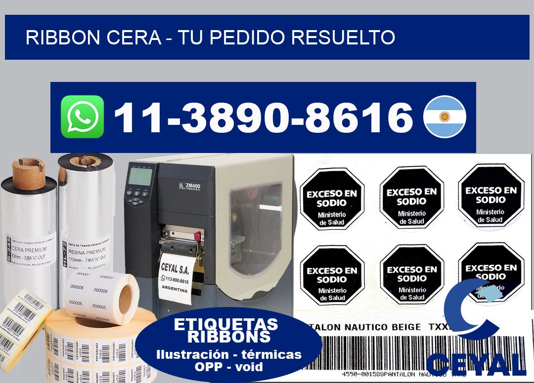 Ribbon cera - Tu pedido resuelto
